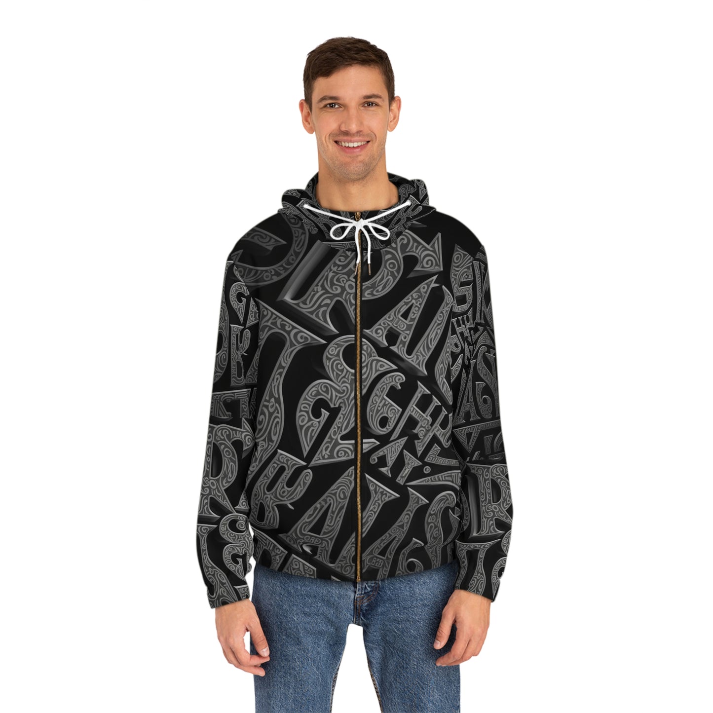 Men's Full-Zip Hoodie (AOP) - FIM 1