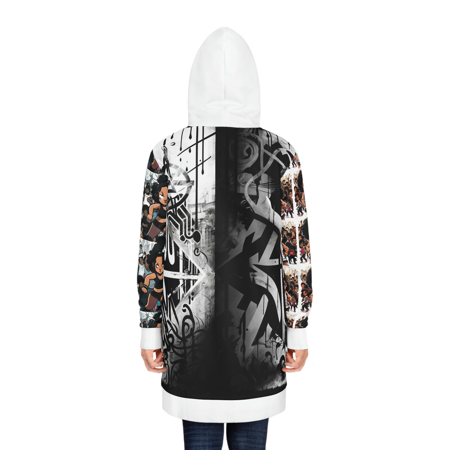 Women's Hoodie Dress (AOP) - Dystopian Camouflage